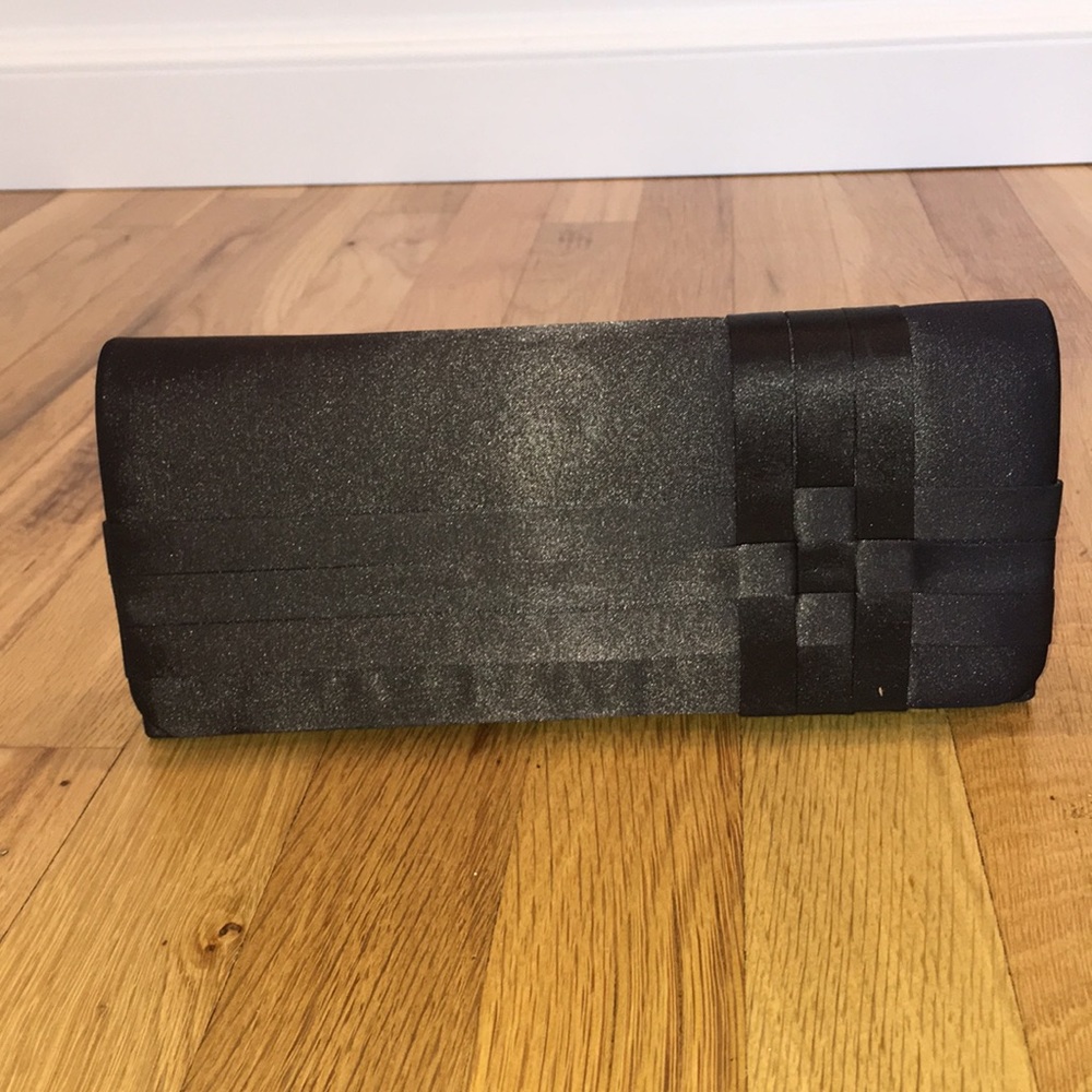 Lulu Townshend Black Satin Clutch